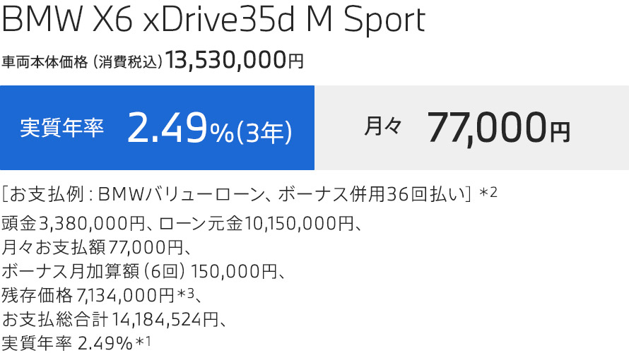 X6　支払例